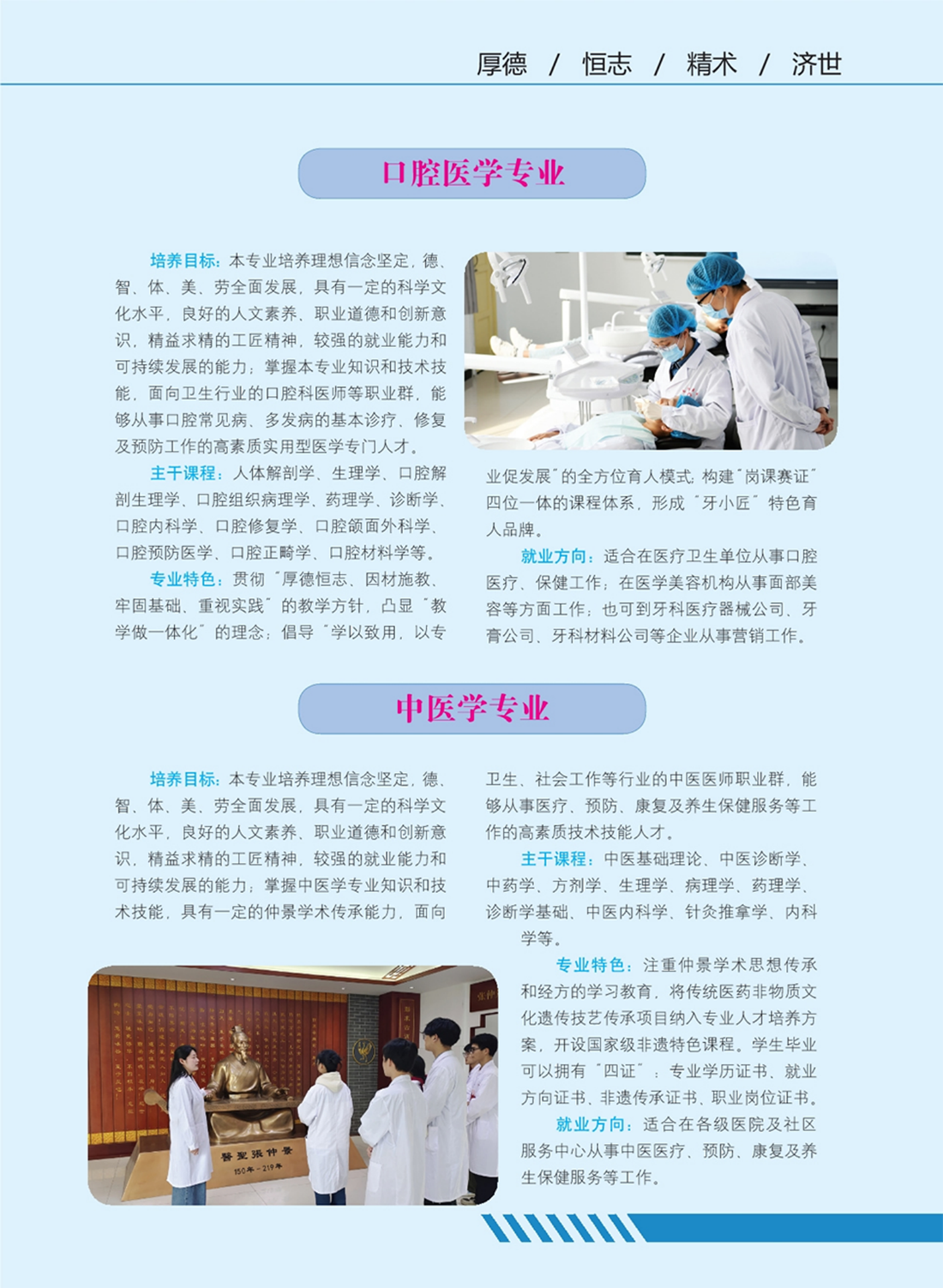 南陽醫(yī)學(xué)高等?？茖W(xué)校－專業(yè)學(xué)科