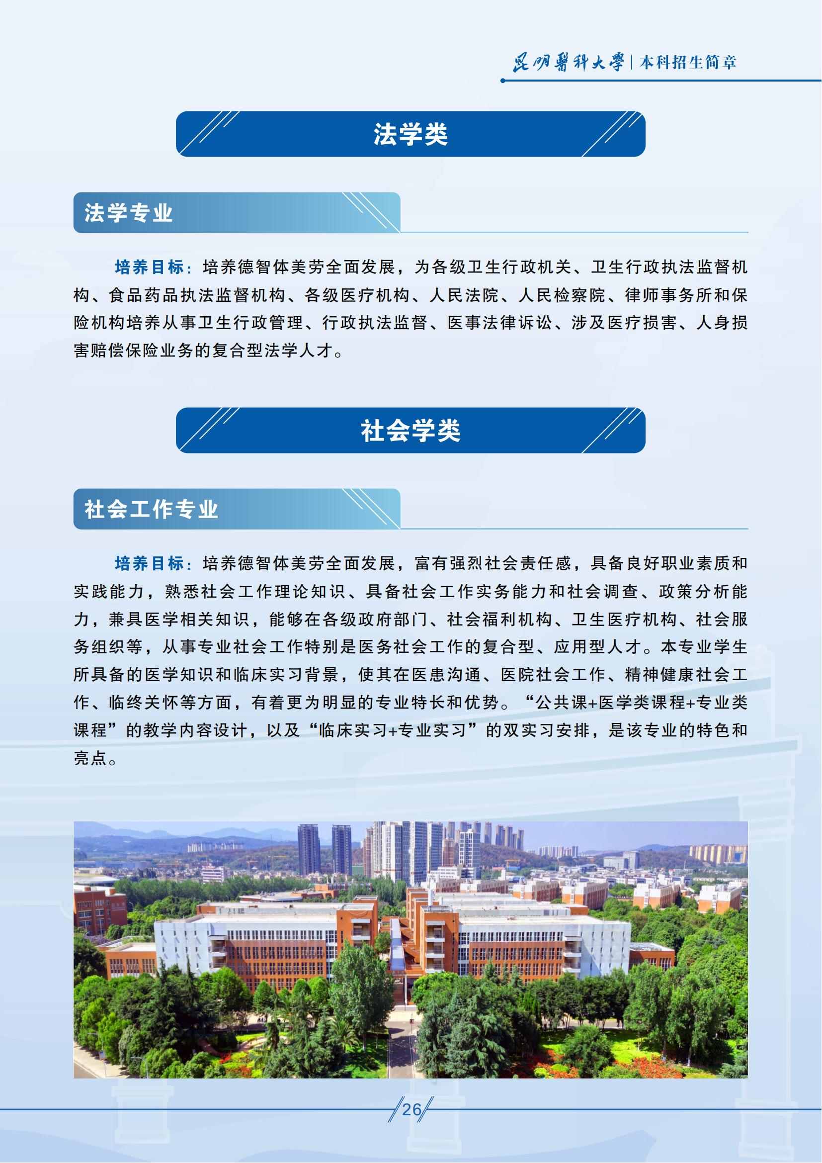 昆明醫(yī)科大學(xué)－2025年招生簡章